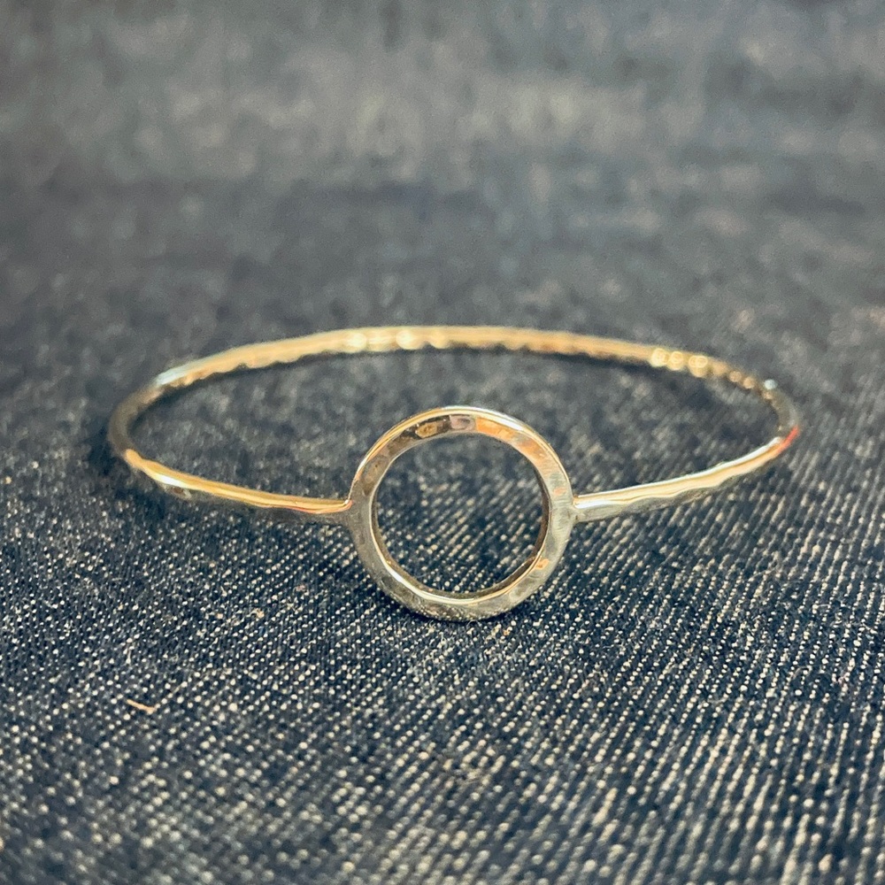 Silpada .925 Sterling Silver Karma Circle Bangle Bracelet